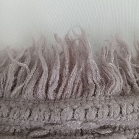 Pink & Beige Open Knit Fringe Lightweight Acrylic Infinity Scarves Bundle of 2 - Picture 4 of 12